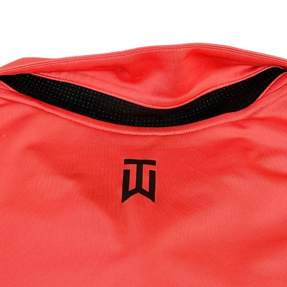Nike Golf Tiger Woods Collection Stripe Polo XXL DR5318-850 Noble Red Ember Glow